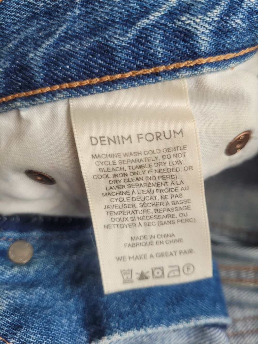 Denim Forum Farrah Wide Leg High Rise Crop Jeans Raw Hem Blue 25 - Picture 11 of 16